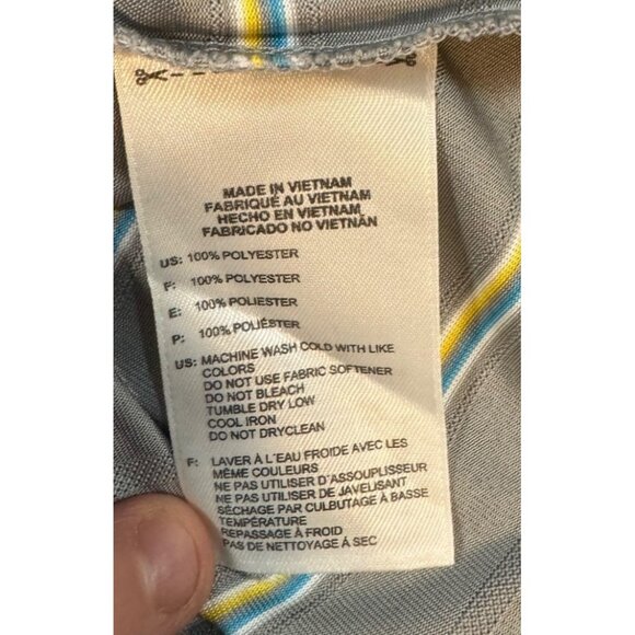 Adidas Clima Cool Striped Polo Golf Casual Size XL - Picture 11 of 12